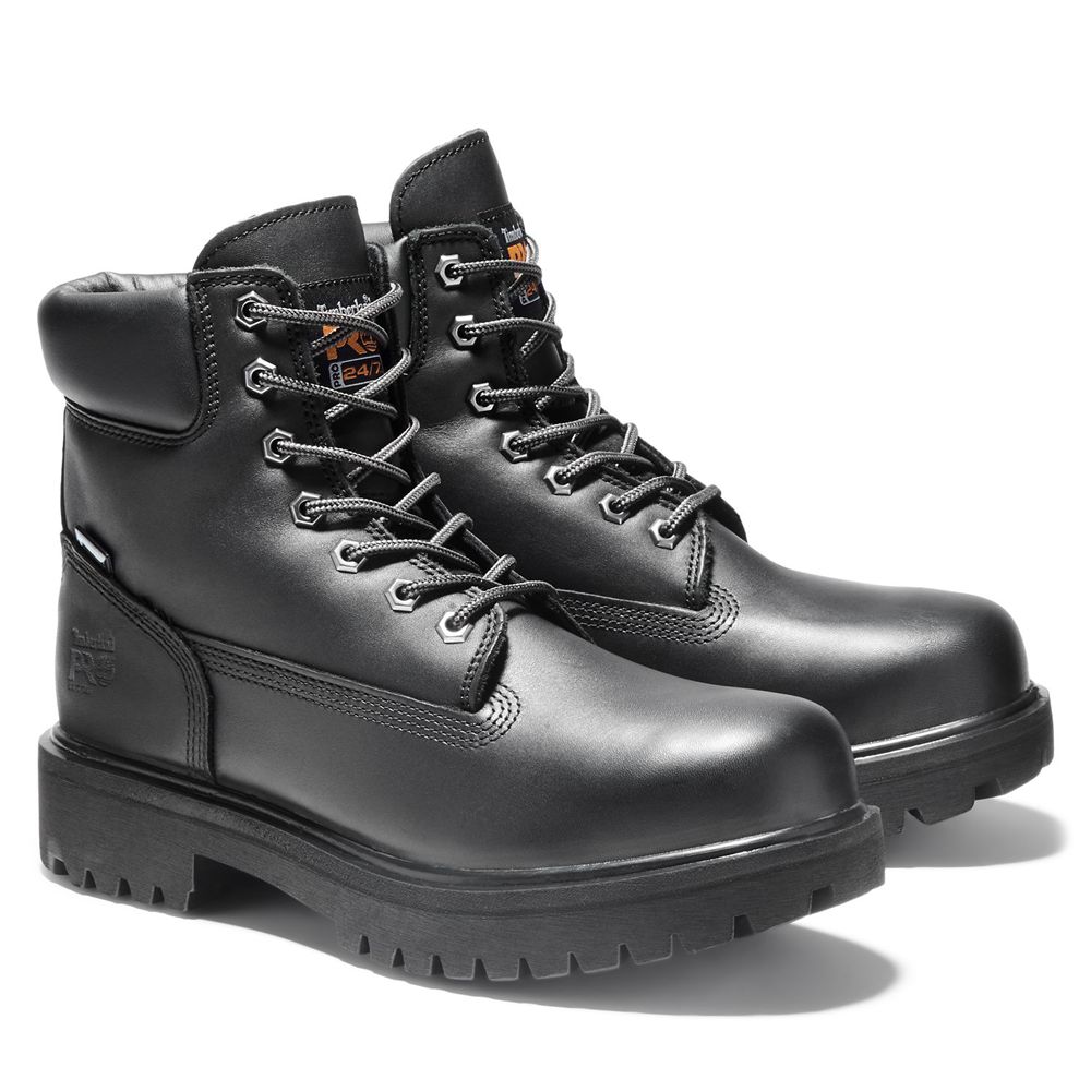 Timberland Pro Μποτακια Ανδρικα Μαυρα - Direct Attach 6\" Soft Toe - Greece 5976314-GB